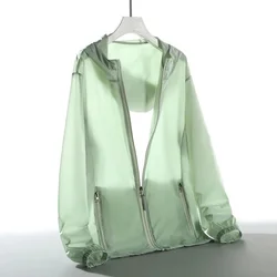 Women's Sun Protection Summer 2025 New Women Jacket Long Sleeve Fashion Hooded Anti-UV All-Match Breathable Thin Windbreaker