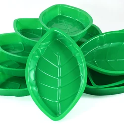 4/6pcs Hawaiian Palm Leaf Plate Reusable Snack Food Tray Kids Jungle Safari Birthday Supplies Tropical Luau Summer Party Decor