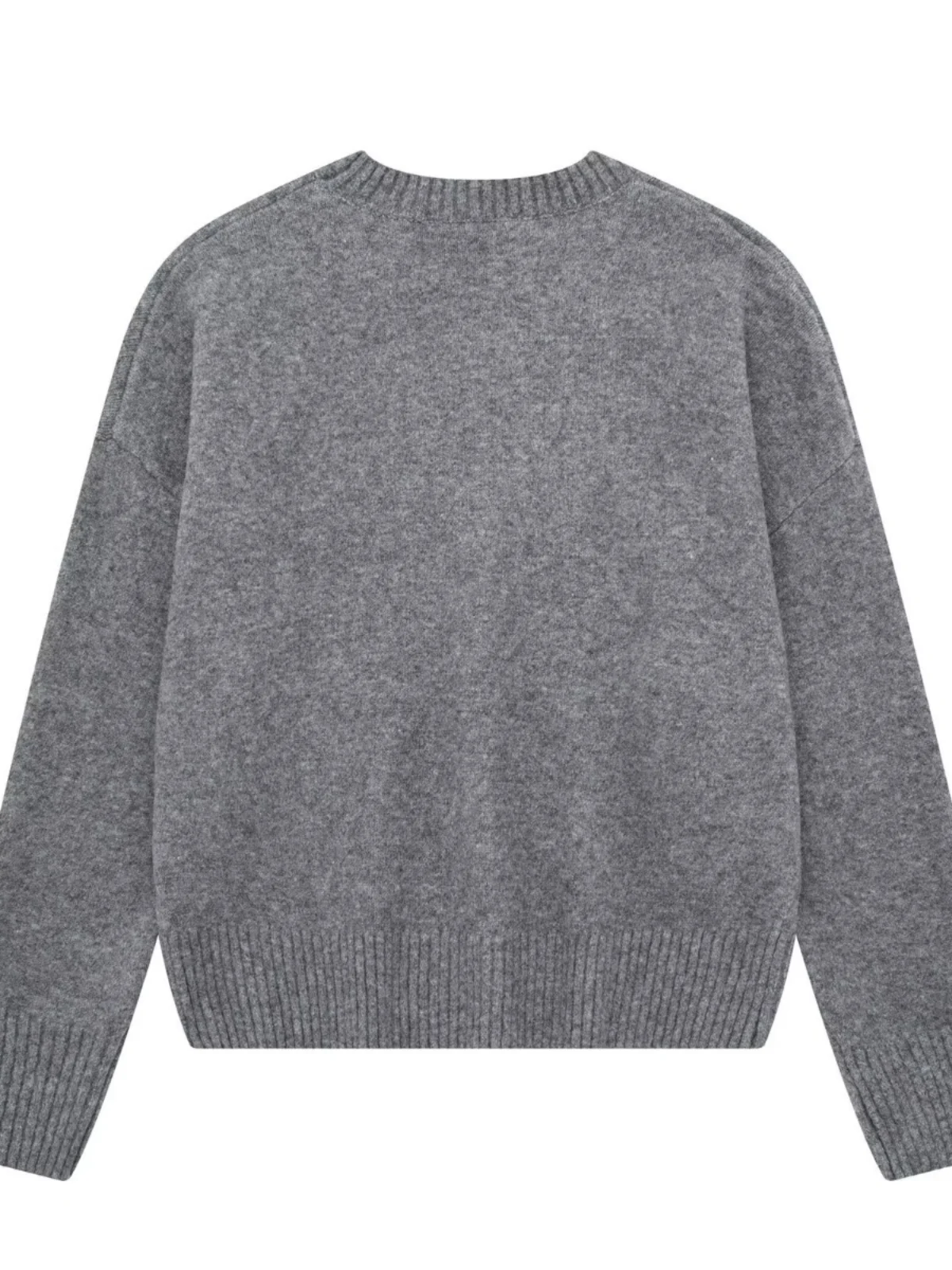 Losse, casual ronde Ne-top Pure Color Street Sle Long Sve-sweatshirt Comfortabele losse pasvorm ronde Ne Pure Color-top