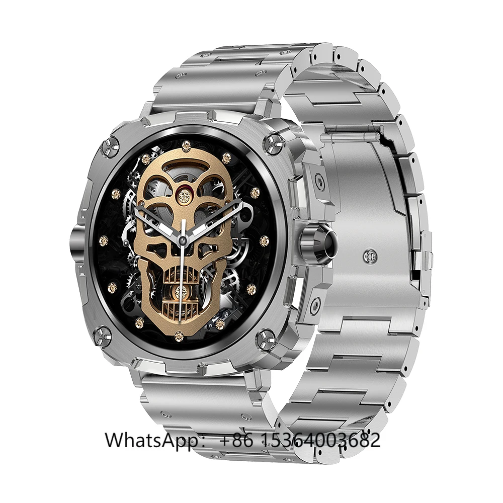 

TJXL-TKYUAN 1.43inch Amoled Rugged Smart Watch Rotary Button BT Call Blood Oxygen Health Monitoring Men's Outdoor Sports Smartwa