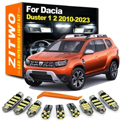 ZITWO Canbus LED Interior Light License Plate Lamp Kit For Dacia Duster I II 1 2 MK1 MK2 2010-2017 2018 2019 2020 2021 2022 2023