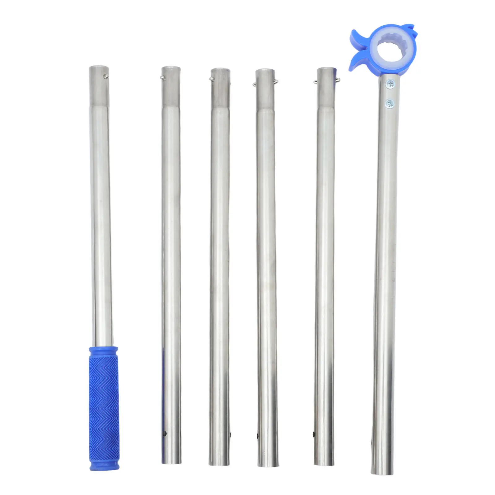 6-Section Telescoping Window Pull Hook Adjustable Rod Extendable Metal Opener Pole Tool for Loft Hatch