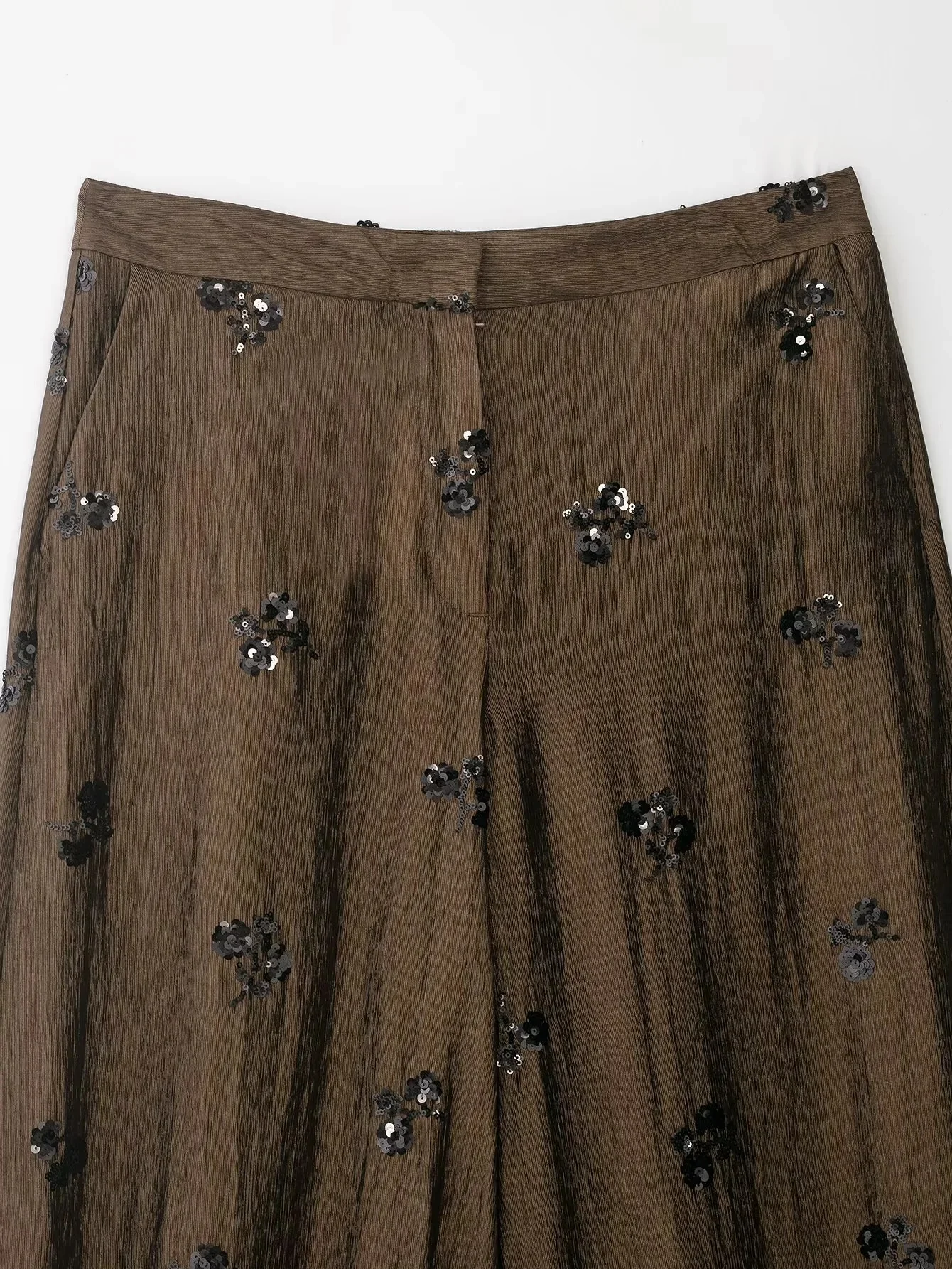 KONDALA Vintage Sexy Chic Damen-Hosenanzug Rückenfreies Pailletten-Neckholder-Top Lange Weite Hose Mode 2026 Frühling Sommer Strandanzug – Detail 17