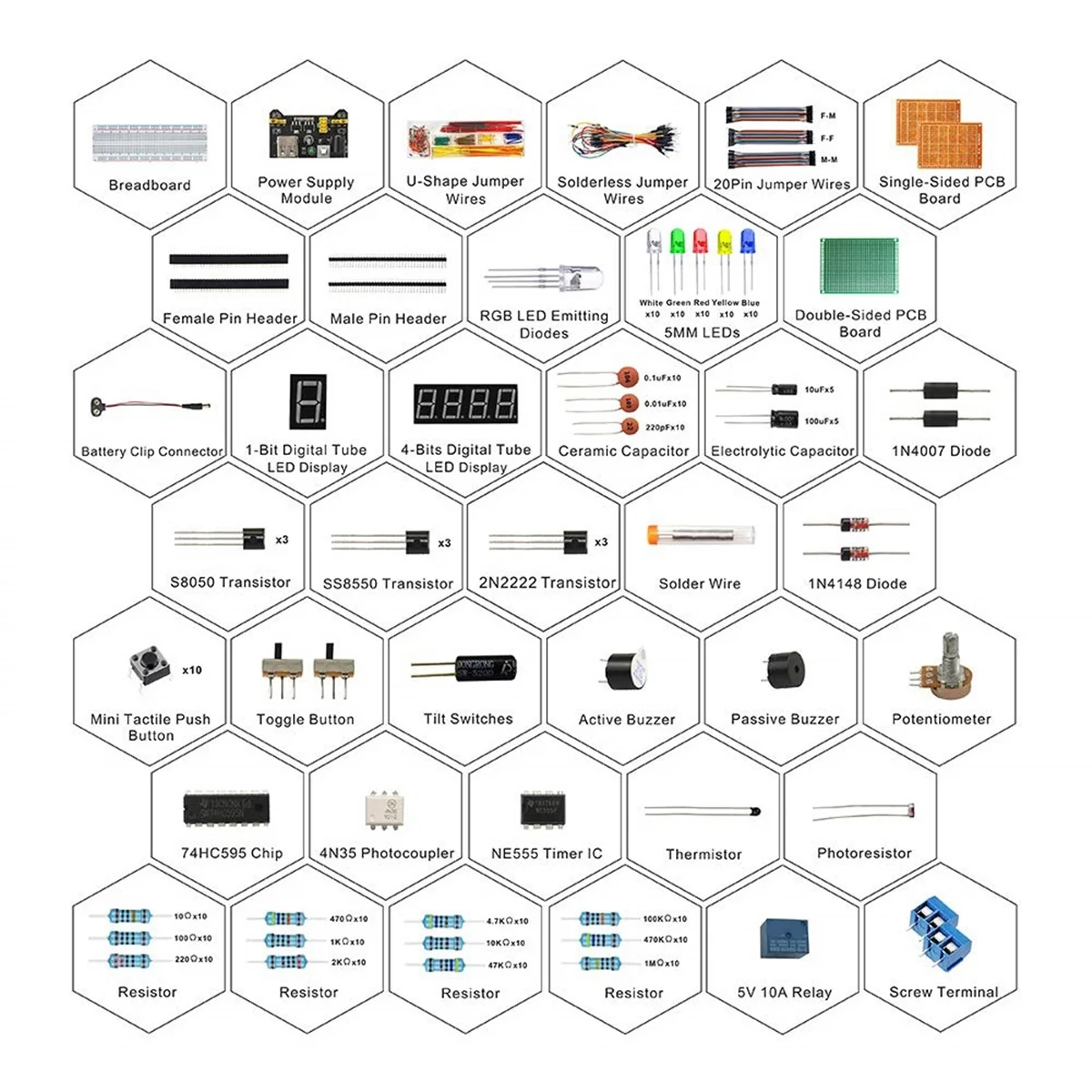 Esp32/esp8266 elektronie komponenten kit fun diy starter kit mit netzteil modul bread board für