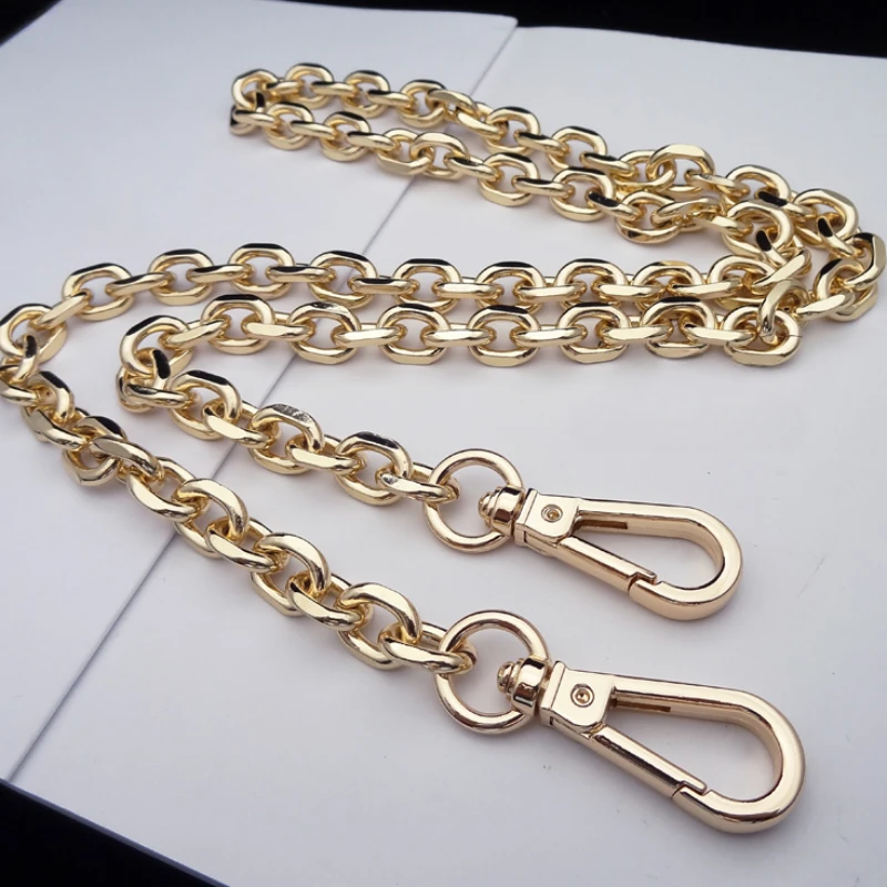 120cm Metal Aluminum Bag Chain Replacement Parts Accessories for Hand-Woven Shoulder Handbag DIY Handmade Detachable Straps