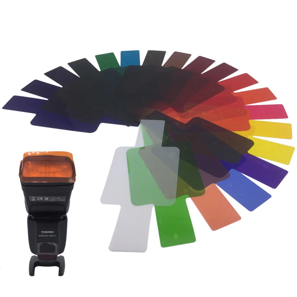 

Gel Filters Kit For Camera Speedlight Strobe Lighting Effects Professional Color Filter Set Belt Fixation
