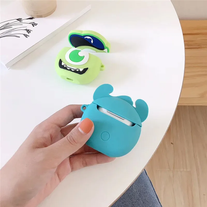 Disney Cartoon Monsters Sulley Mike Silicone Cases For Airpods1 2 3 Protective Bluetooth Wireless Earphone Cover For Airpods Pro