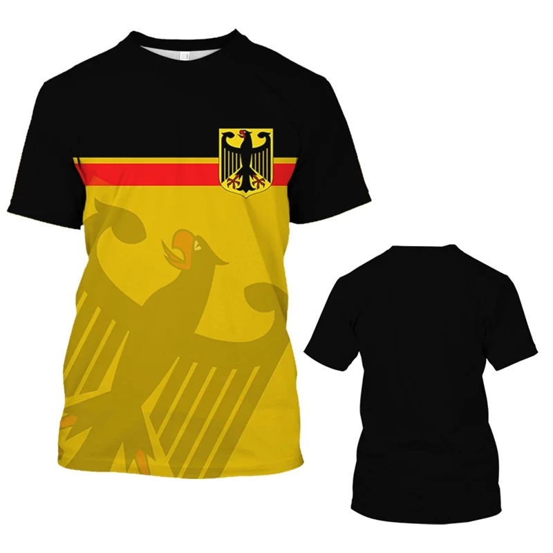 T-Shirt mit Deutscher Flagge, Geeignet für Sommer-Outdoor-Training, Schnelltrocknend und Atmungsaktiv Fußball-Trikot T-Shirt – Detail 13