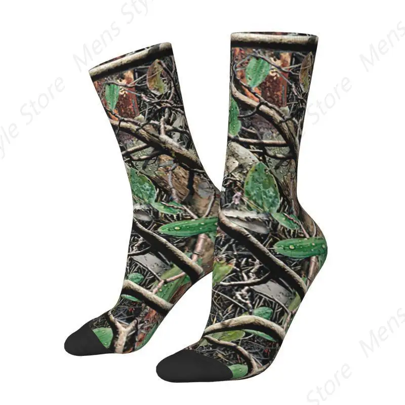 Fashion Real Tree Camo Camouflage Socks Men Women Warm 3D Printed Sports Football Socks