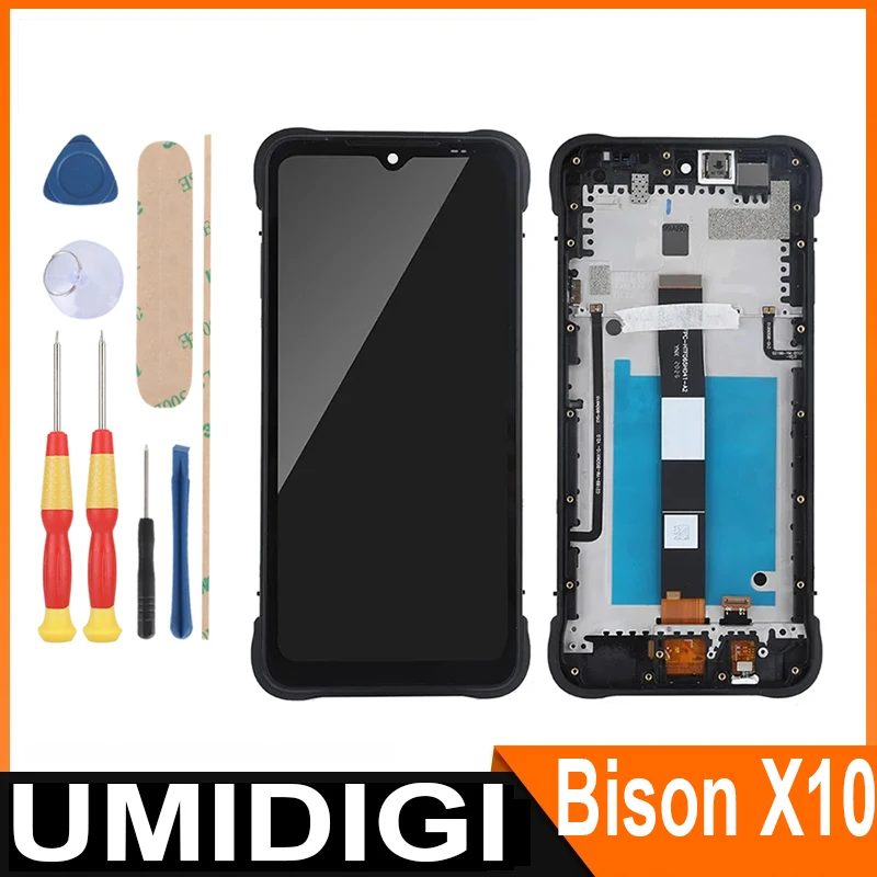Wyświetlacz LCD + Ekran Dotykowy + Ramka do UMIDIGI Bison X10 X10 Pro Note 100 5G