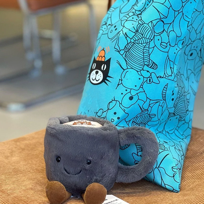 Jelly Cat Plush Fun Coffee Cup, urocza pluszowa zabawka Kojąca pluszowa lalka Niespodzianka Prezent Pluszowa lalka Śliczny plecak Pluszowa zabawka z zawieszką