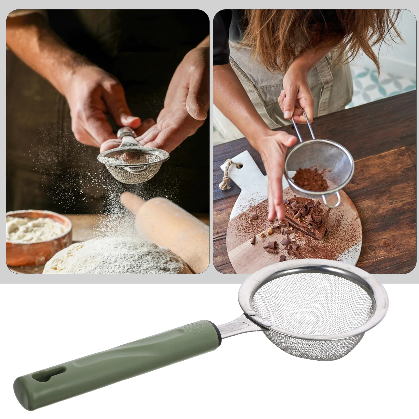 

Stainless Steel Fine Mesh Strainer Colander Juicer Filter Spoon Circular Tool Soybean Milk Coffee Sieve