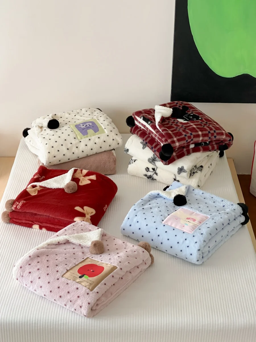 

Мягкое одеяло из искусственного меха кролика, плюшевое покрывало для офиса и дивана, теплое, современное, из полиэфирного волокна, осень-зима