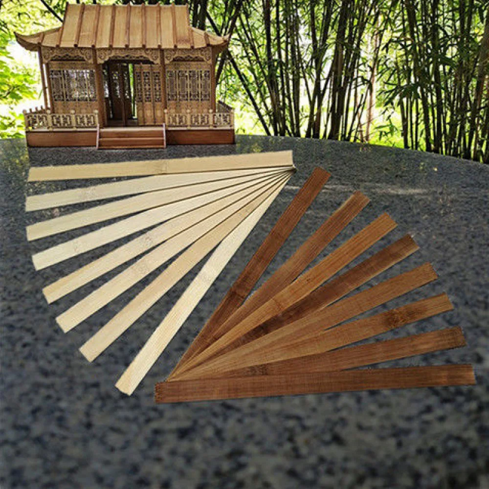 20Pcs DIY Double Contrast Wood Bar Building Model Material Wood Stick Handmade Building Model Materials Square Wood