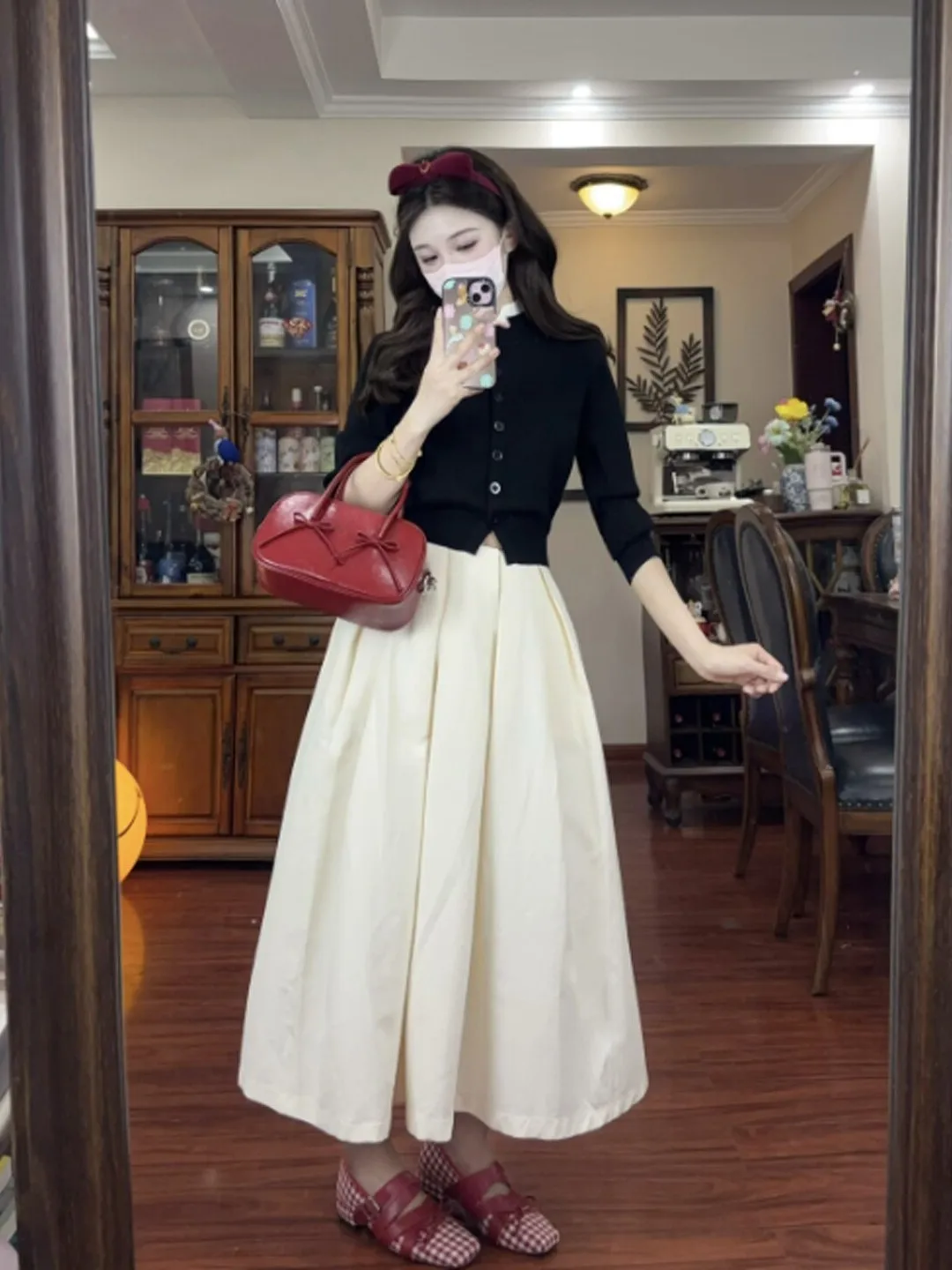 

Soft Style Unique Knitted Top And Half Skirt Two Piece Set Spring Early Women Fashionable Comfortable Korean Style Outfit