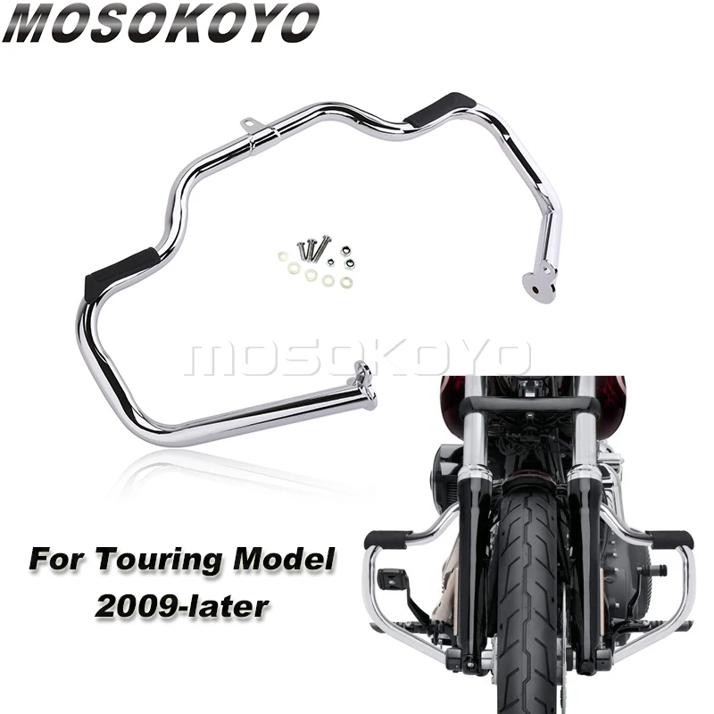 

Chrome Motorcycle Highway Crash Bar Front Engine Guard For Harley Touring Road King Street Glide Special FLHR FLHX FLHXS FLHRC