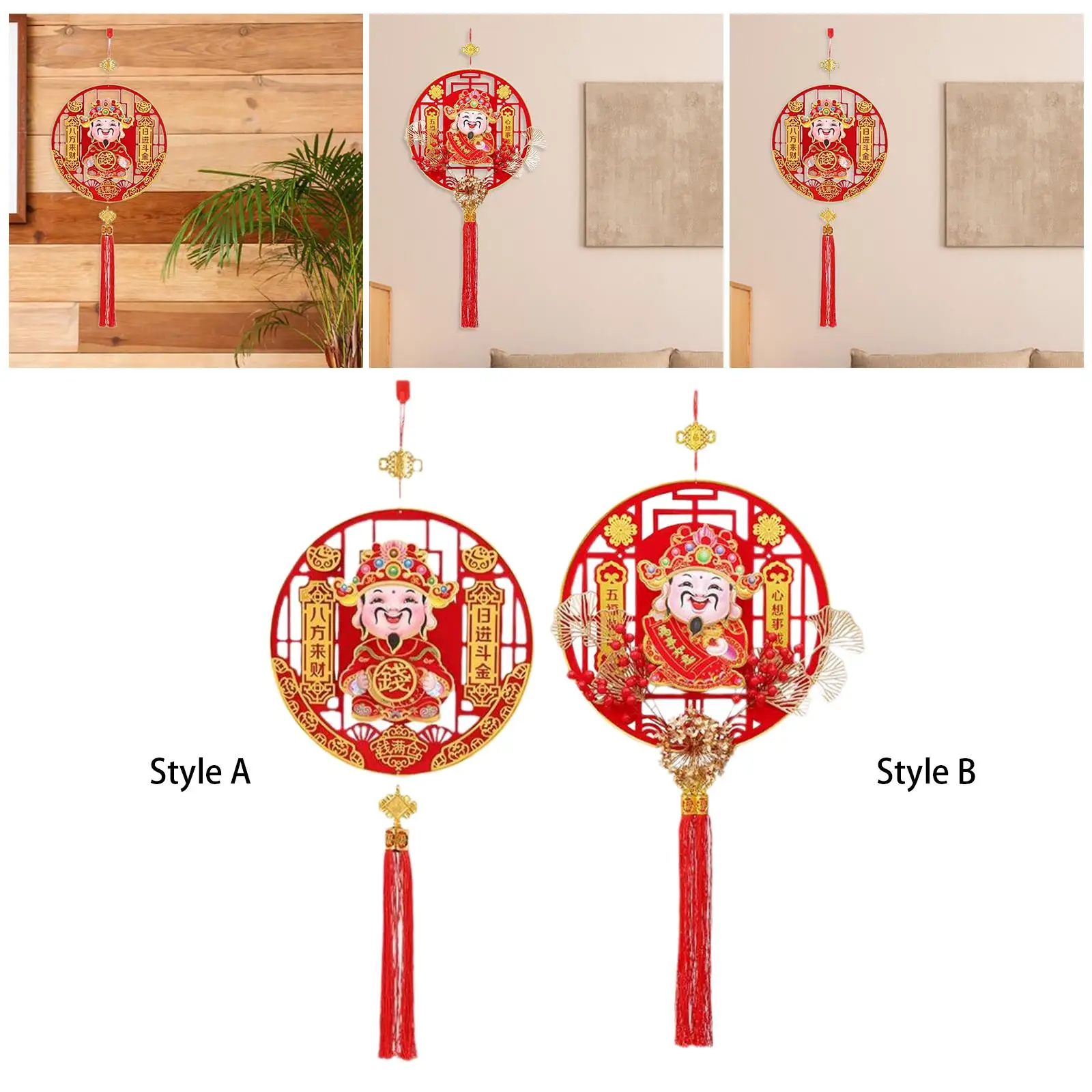 السنة الصينية الجديدة نعمة معلقة الديكور 2025 السنة القمرية سهلة معلقة عطلة ديكور الأحمر كاي شين زخرفة للمنزل مكتب #2