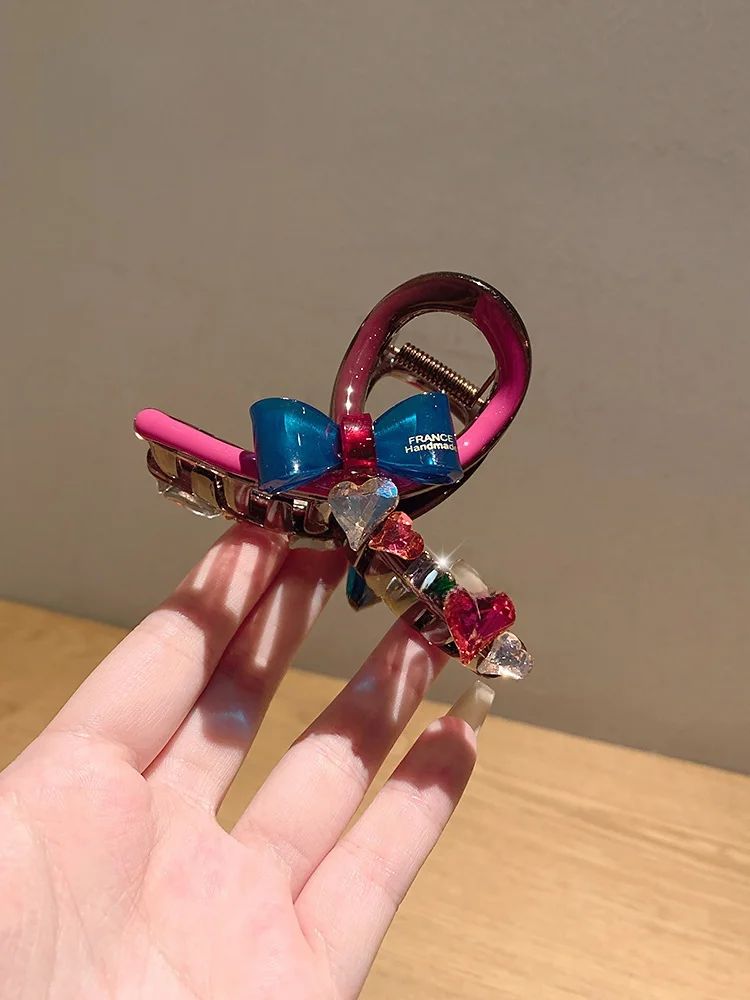 

New Faionable Color Blo Hair Clip Women's Versatile Knot ark Bite Hair Accory Original Design Hair ipper