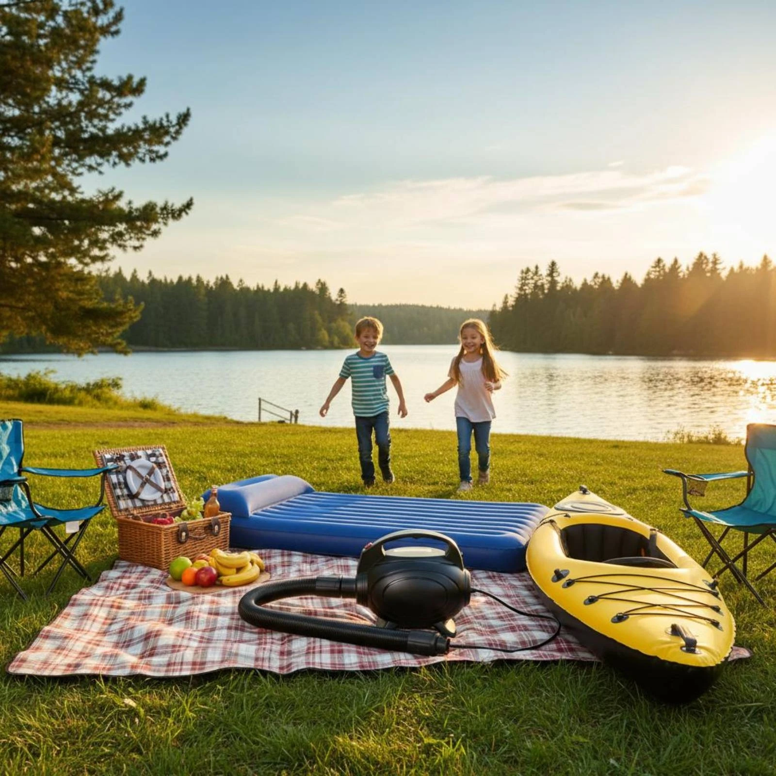 500W Air Blower Inflate and Deflate Pool Air Pump Outdoor Gear Portable for Water Sports