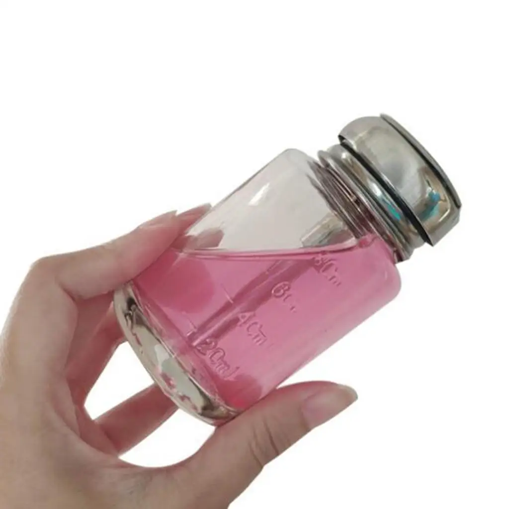 Empty Nail Polish Remover Pump Dispenser Acetone Makeup Remover Bottle