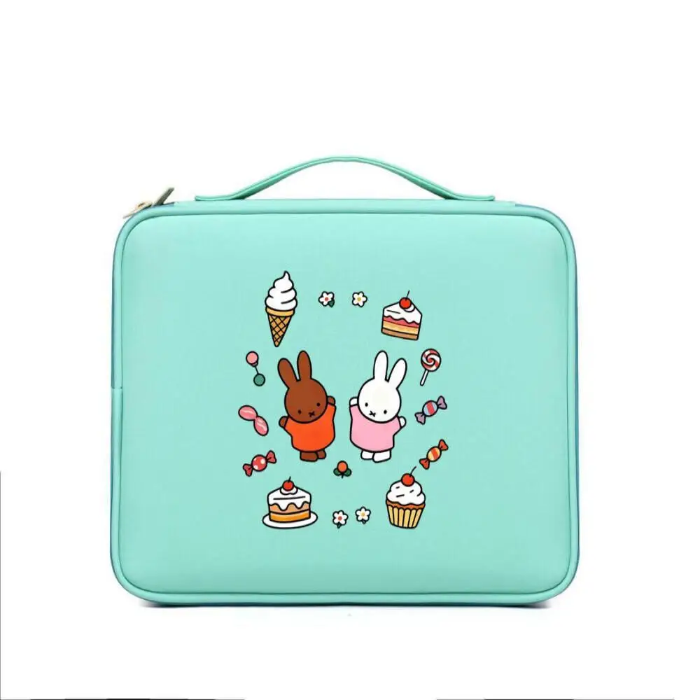 

Сумка для хранения Miffy, милая мультяшная креативная простая мультистильная сумка Kawaii, большая вместительная сумка для хранения планшета для девочек, праздничный подарок