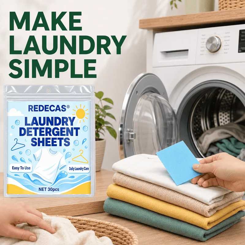 Laundry Detergent Sheets, Precise Dose No Waste, Dissolve in Cold & Hot Water, Removes Grease, Sweat & Collar, Front/Top Load