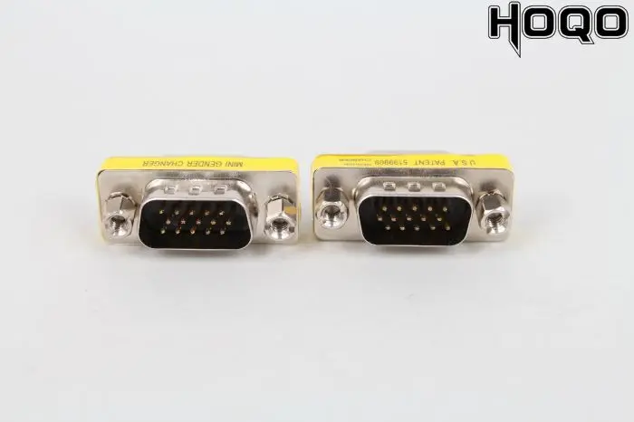 

50pcs VGA 15pin to 15pin adapter DB 15-pin male to male connector Serial port VGA connector