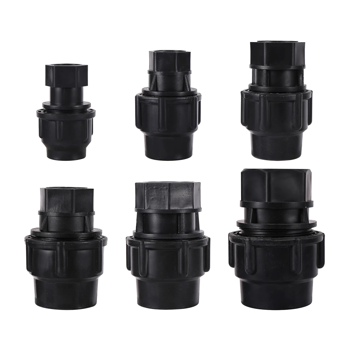 

1/2" 3/4" 1" 1.2" 1.5" Female Thread Reducing Straight Connector ID20/25/32/40/50mm PE Pipe Conversion Fast Joint Pipe Fittings