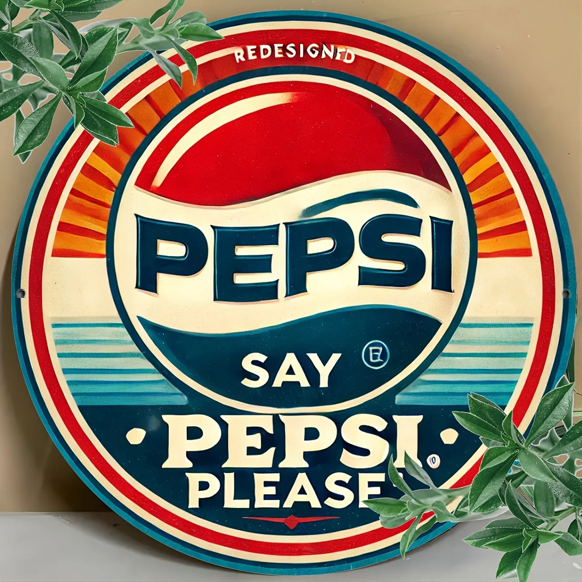 Pepsi Please - Letrero artístico de pared de aluminio, perfecto para decoración de dormitorio, cocina, comedor y bar | Diseño duradero y fácil de colgar