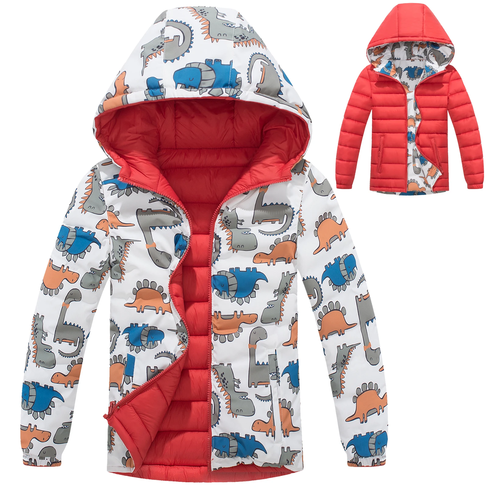 

Boys Down Cotton Jacket,Hooded Kids Winter Outerwear,Windproof Waterproof Warm Children's Puffer Coat,Teens Transition Outfits