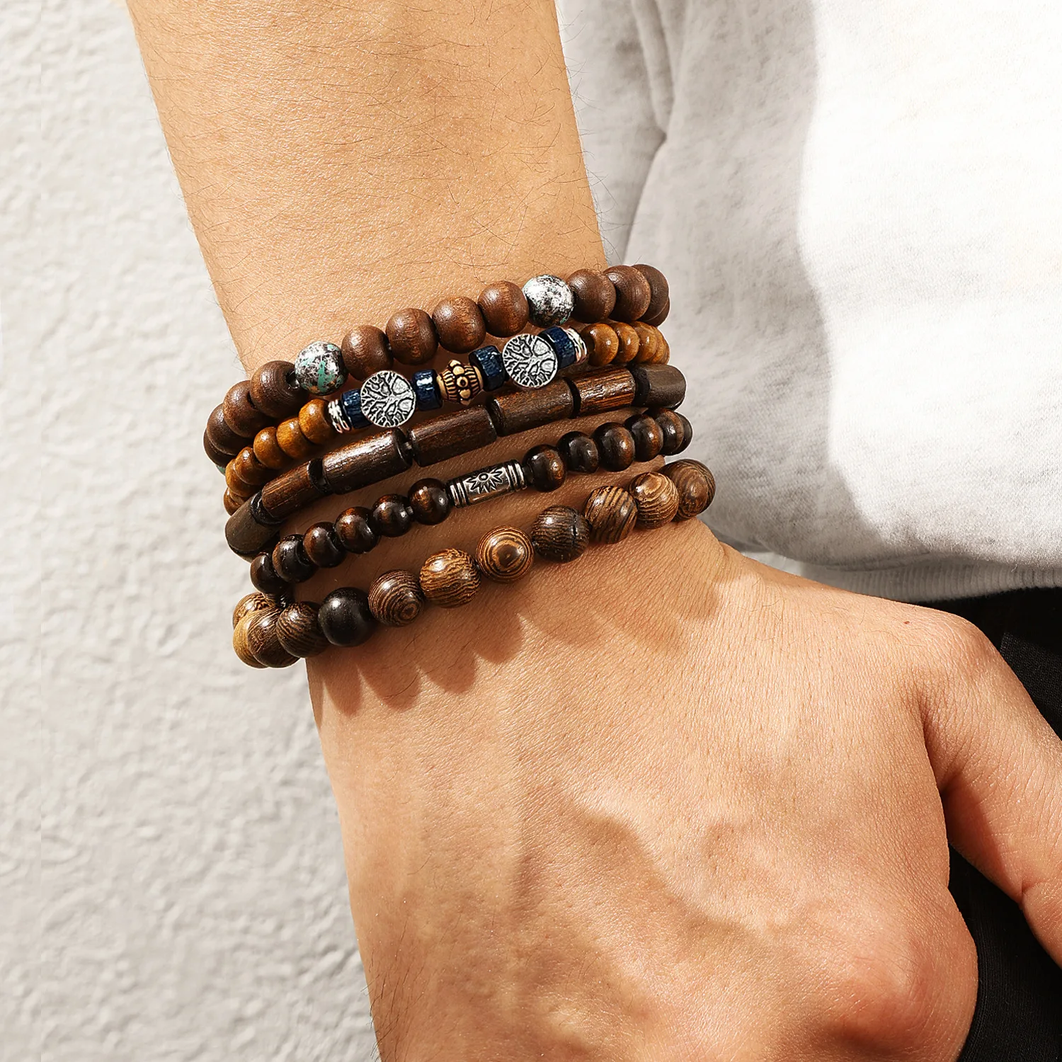 Cross-border European and American popular jewelry; multi-layer hand beads with a sense of design; simple and retro bracelets.