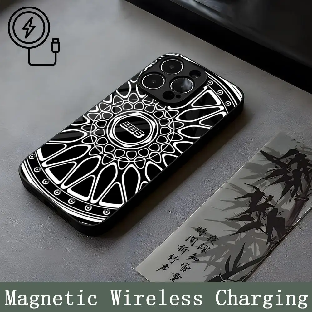BBS Phone Case Strong Magnetism Glass For iPhone 14ProMax 16 13 12 15 11 Pro XS Max Plus Mini Cover