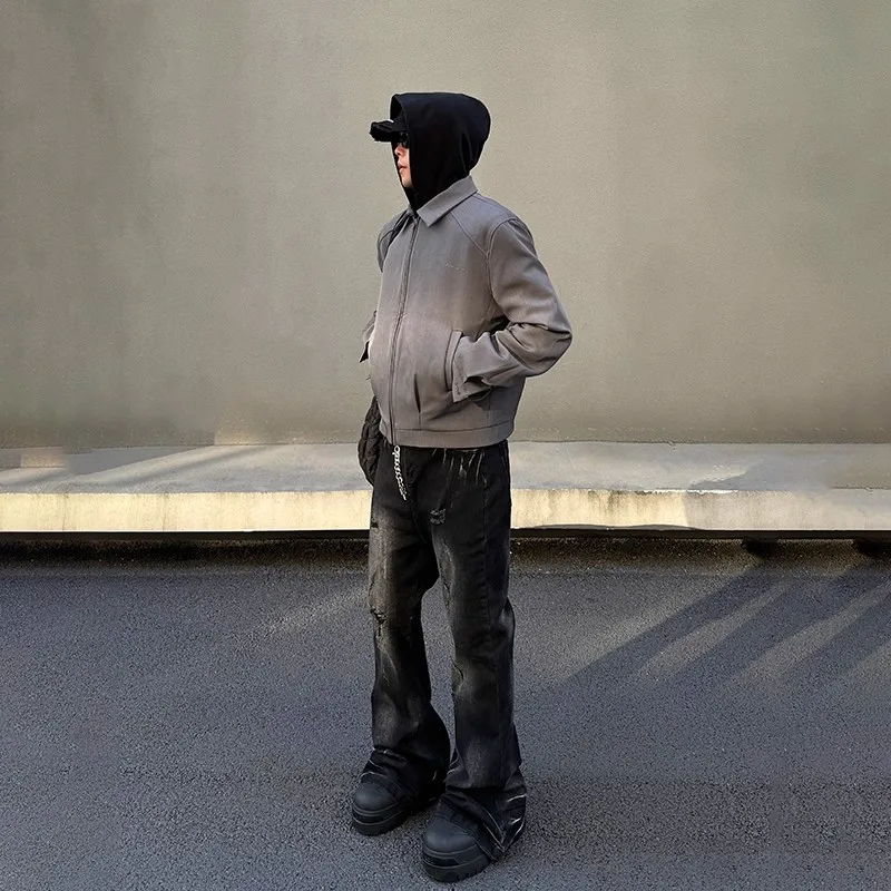 

BLAEXIT Cleanfit American ort Jaet Men's Vibe Padded oulder Boxy Sle Flight Coat Men's Loose Fit Summer Polyester Fiber