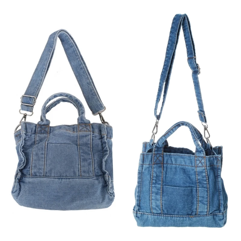 Portable Blue Bags Retro Travel for WomenShopper Purse Party Gift Women