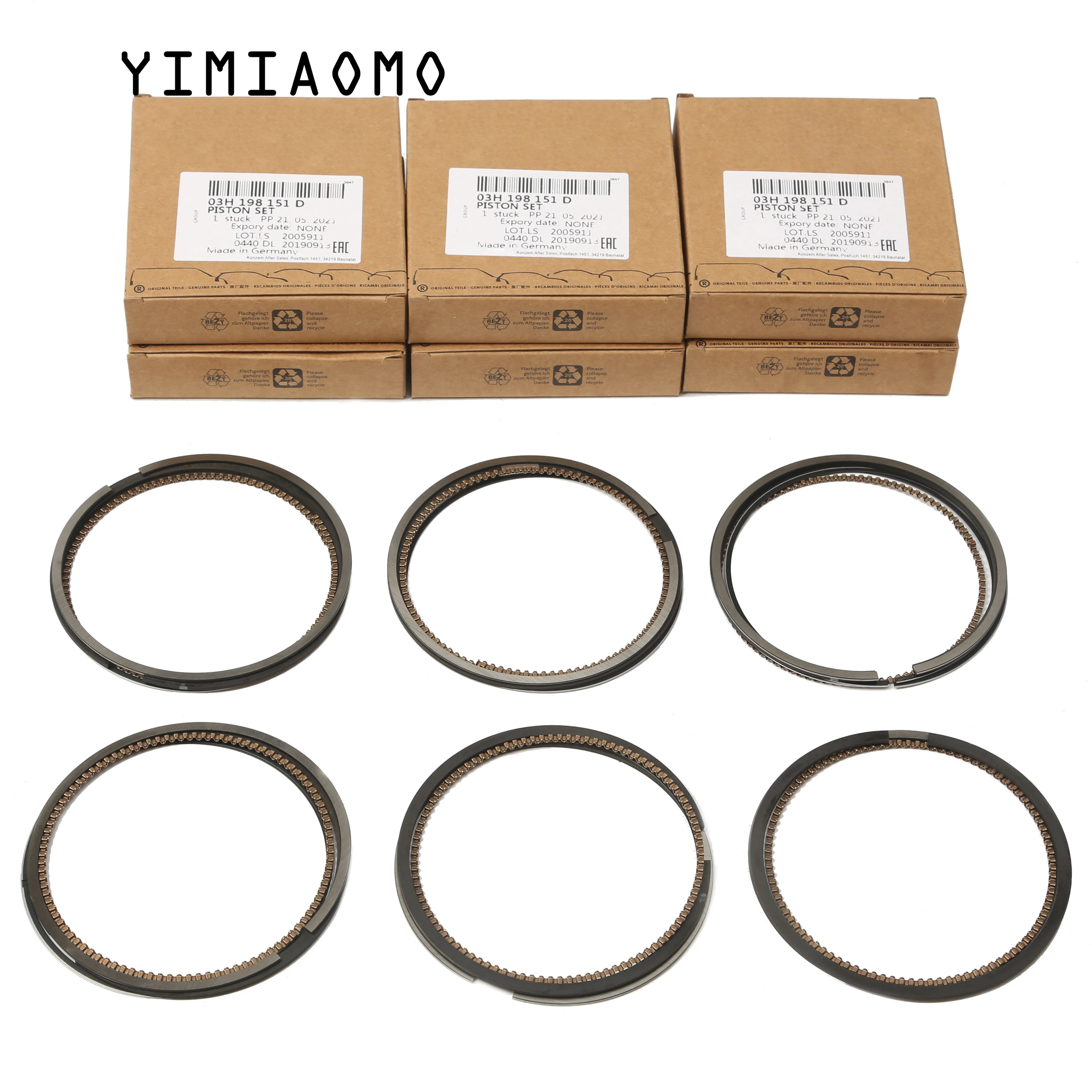 03H198151D Piston Ring Kit For VW Passat Phaeton 3.6L Touareg Skoda Superb Porsche Cayenne 92A 2011-2017 95810392600