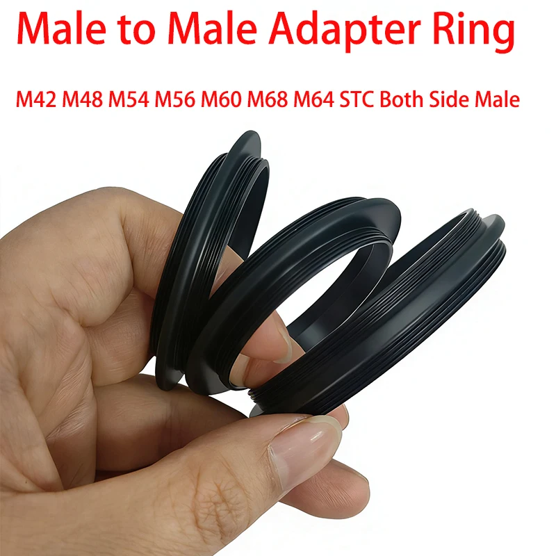 Image of Stecker-zu-Stecker M42 M48 M54 M56 M60 M68 M64 STC Teleskop-Adapterring aus Aluminiumlegierung Metall M54x0,75mm M42x0,75mm M48x0,75mm