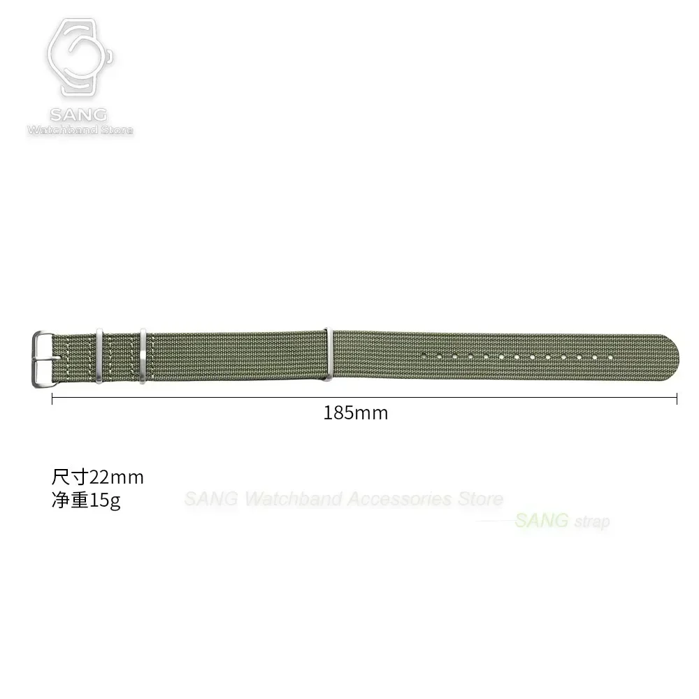 18 mm, 19 mm, 20 mm, 22 mm, geripptes Premium-Nylon-Uhrenarmband für Omega, Militär- und Freizeitarmband für Seiko, Army Sport, Ersatzarmband – Detail 1