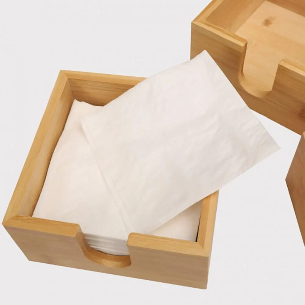 

Bamboo Tissue Box Rustic Tissue Box Rustic Bamboo Countertop Tissue Holder Dinner Napkin Dispenser Wood for Kitchen
