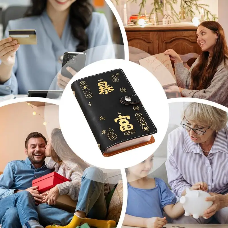 Экономичный буклет 2025 Большая вместительная папка для экономии денег 50 листов Книга с несколькими отделениями для финансового управления для наличных