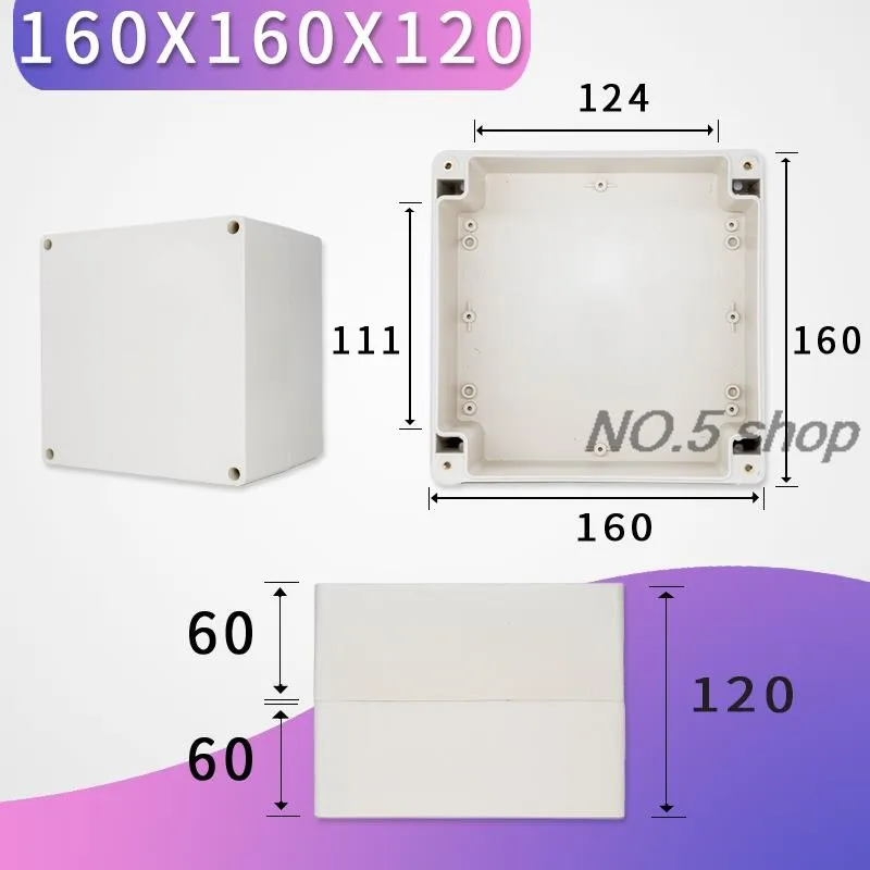 1Pc 160x160x120mm ABS Plastic Waterproof Outdoor Terminal Power Button Box