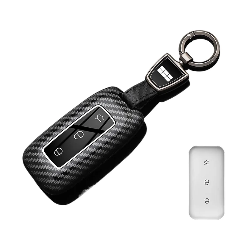 

ABS Key Fob Cover for Geely Galaxy Xingyao 7/M7/L6/Xingyao 6/A7/E8/E5/L7/M9, Durable Plastic Protective Case Shell with Keychain