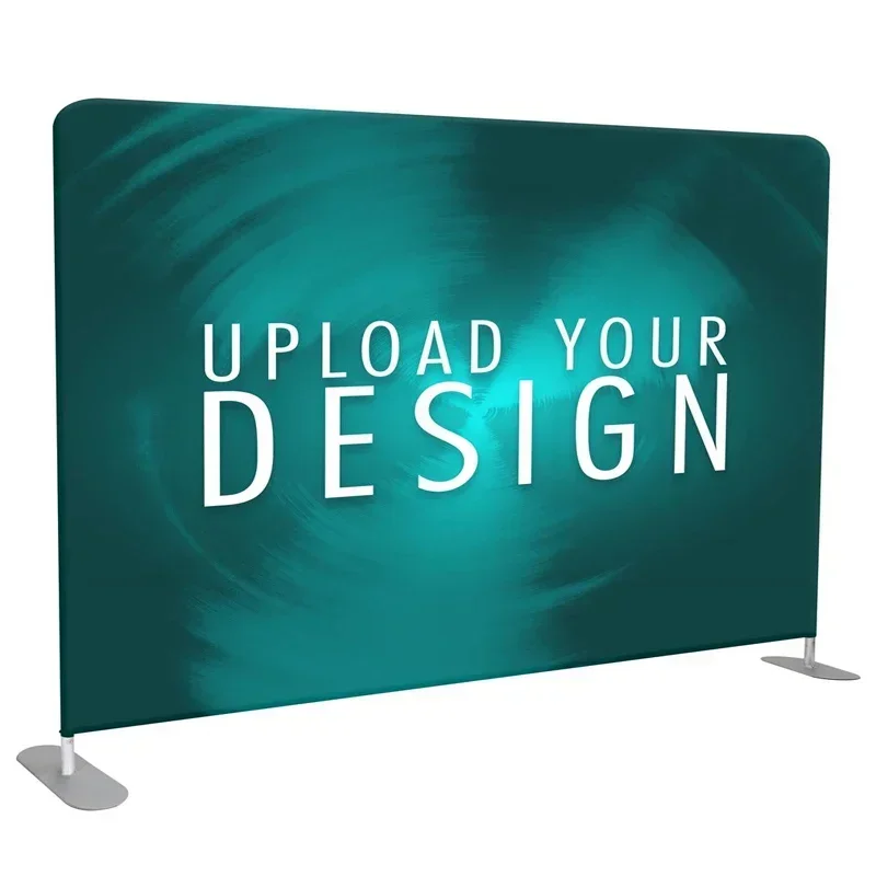

NEW 10ft straight curve custom roll up pop up backdrop wall advertising trade show exhibition booth stretch tension fabric displ