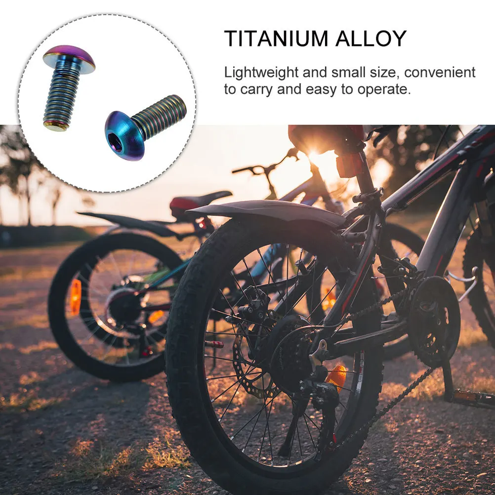 

2Pcs Titanium Bike Screw M5x12mm Wear Resistant Lightweight Bolts for Bicycle Water Bottle Holder Stem Clamp Derailleur