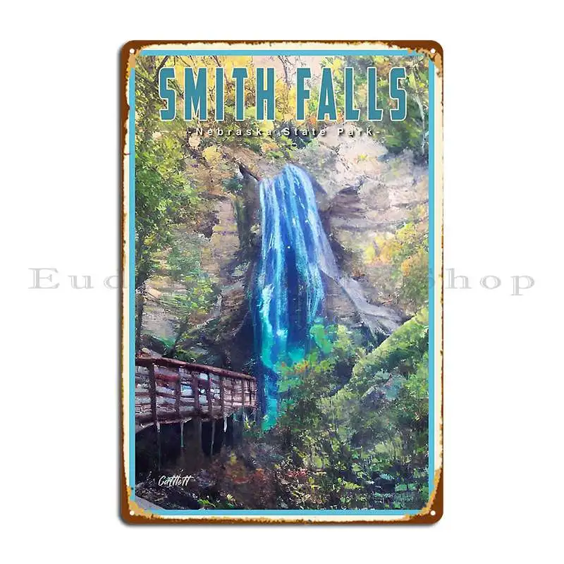 Pretty Midwest Travel Nebraska Huskers Smith Falls State Park Nebraska Metal Plaque Poster Club Bar Custom Poster