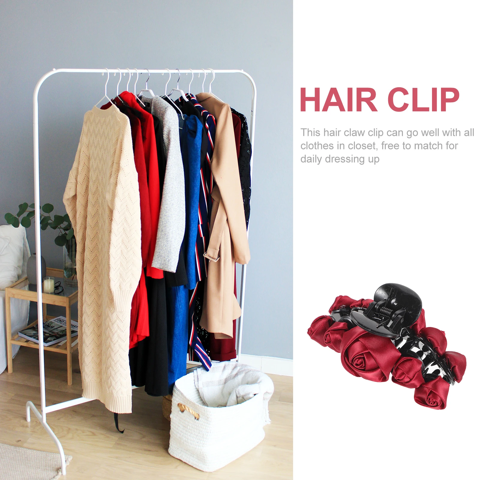 

Пластиковый зажим для волос в форме розы. Легкий компактный дизайн для всех нарядов и мероприятий. Заколка для волос. Пластиковые зажимы. Зажимы для волос.