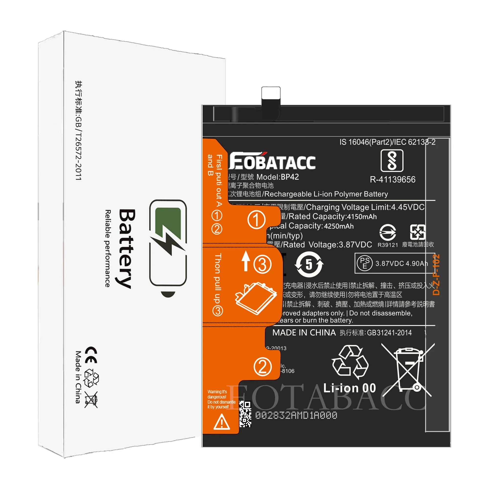 EOTABACC 100% New Original Battery BP42 For XIAOMI  11 Lite/Mi 11 Lite 5G NE /2109119DG Battery +Tools