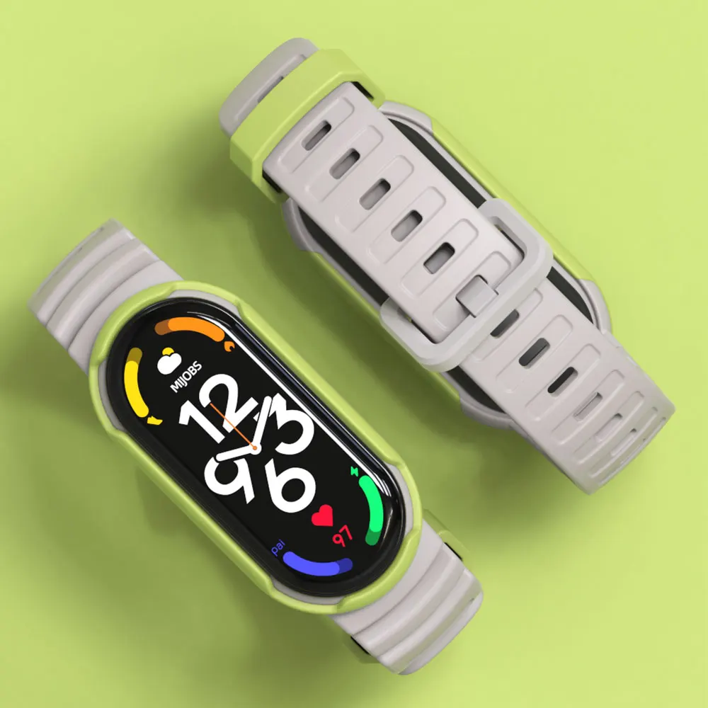 Strap for Xiaomi Mi Band 7 6 5 Sport Watch Silicone Wristbands Mi Band 7 Strap Miband 6 Bracelet NFC Global Version Replacement