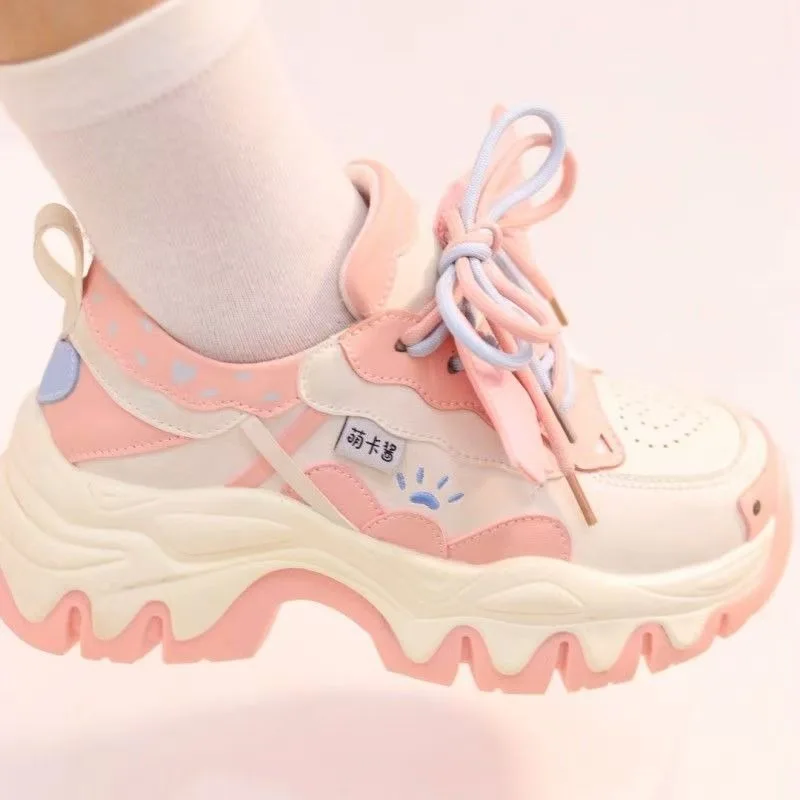 

Punk Style Fashion Sneakers for Autumn and Winter, New Devil Bat Wing Gothic Women's Shoes, Thick Soled Dad Shoes, Sneakers