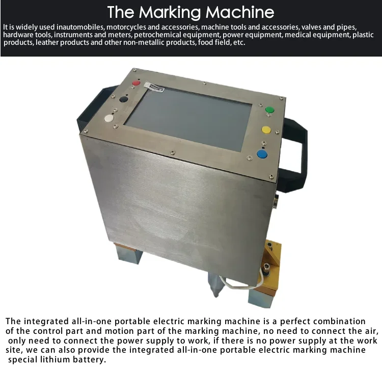 New Product Electric Portable Dot Peen Marking Machine Metal Engraving Machinery with Clear Deep Marking on your products