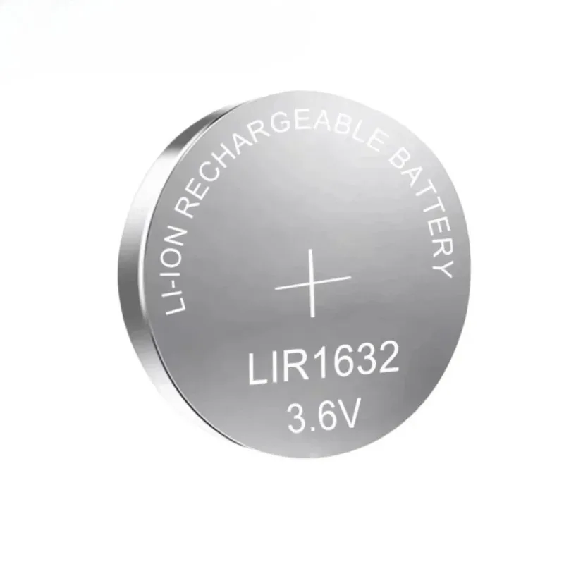 10PCS 3.6V 25mAh LIR1632 Lithium Rechargeable Button Battery for Watch Car Remote Control Replace CR1632 DL1632 Coin Cell